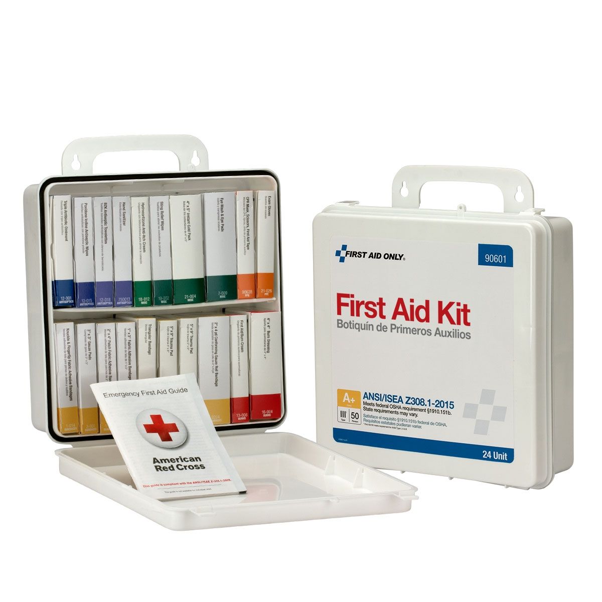 First Aid Only ANSI A+ Rated First Aid 48 Kit Case 90601C First Aid Only ANSI A+ Rated First Aid 48 Kit Case 90601C